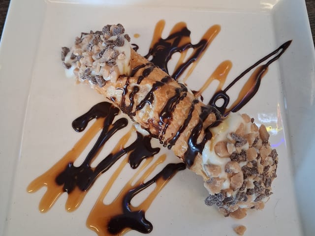 Cannoli With Crushed Heath Bar.